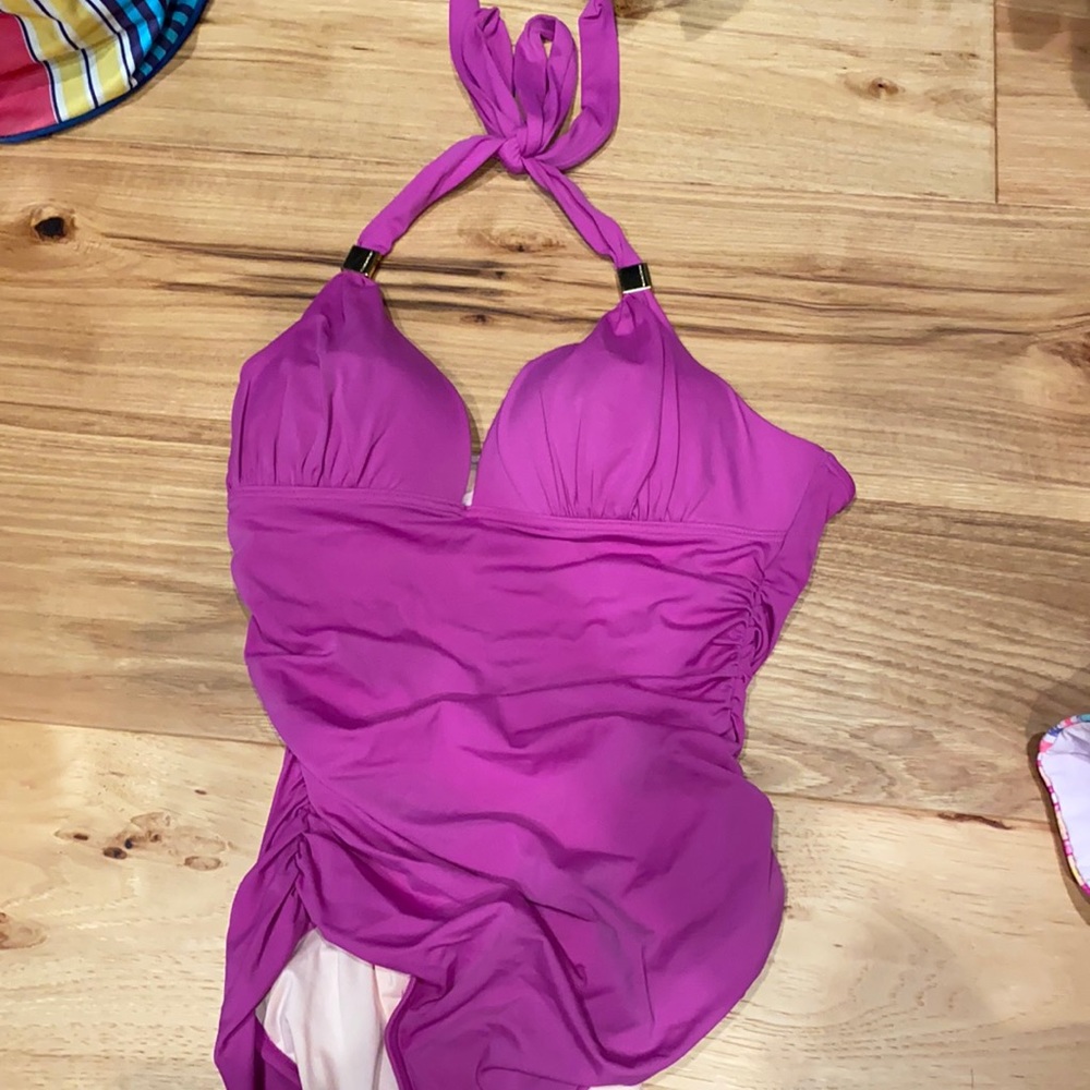 Purple one piece suit
